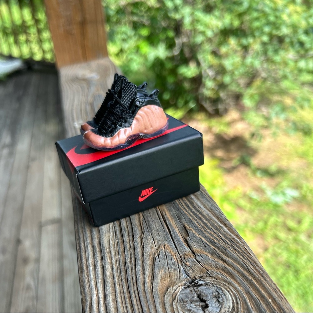 Nike Mini Foamposite Sneaker in Black and Copper